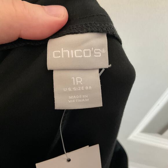 Chico’s Black Ponte Full Length Pull on Leggings - Size 8 - NEW - Picture 6 of 10